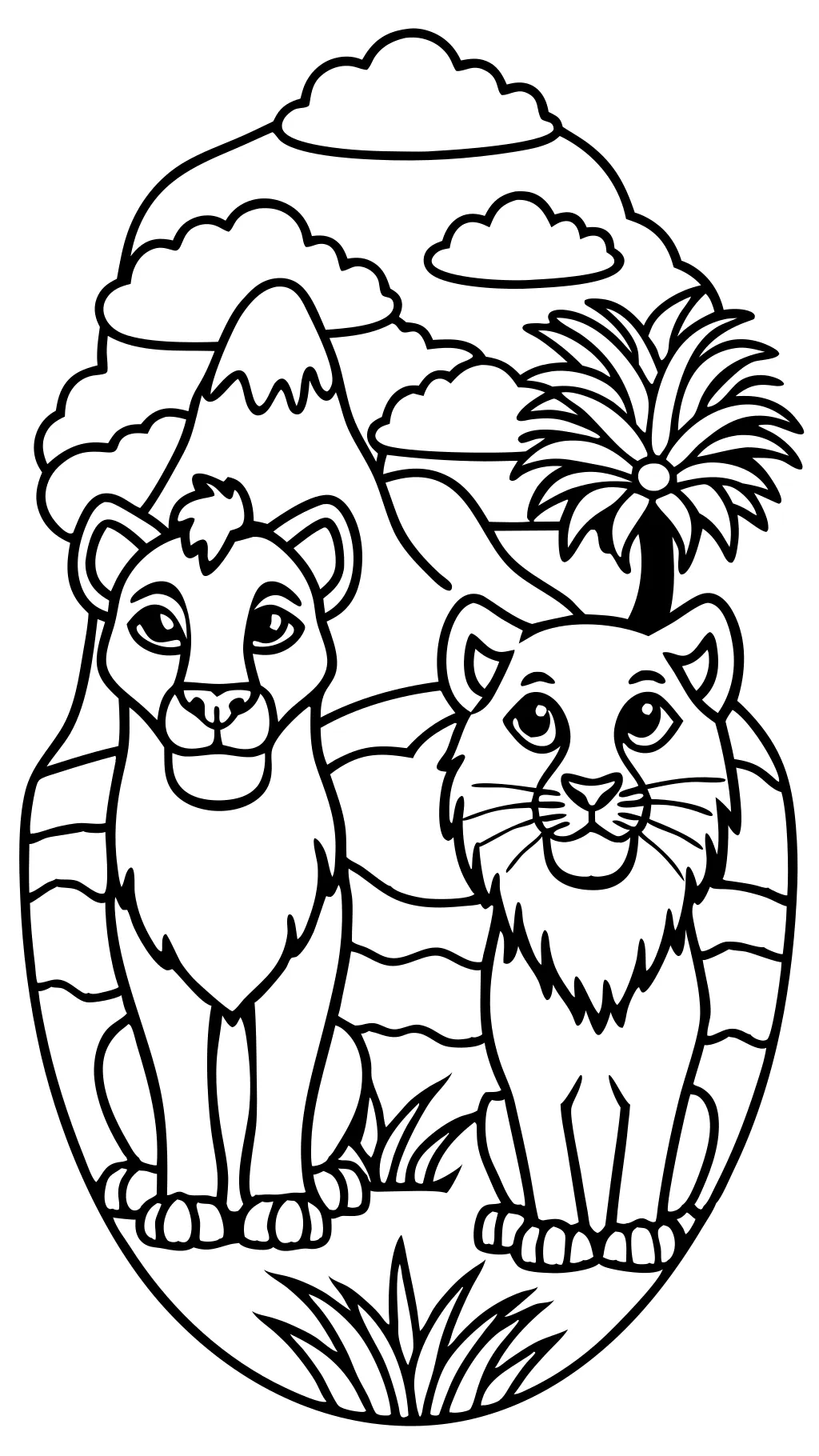 Lion King 2 Páginas para colorear